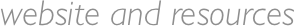website and resources